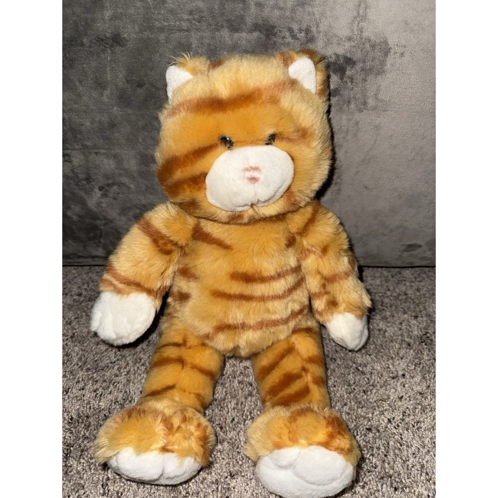 Build-A Bear-Orange Tabby Cat Plush Stuffed Animal 17" Striped Kitty